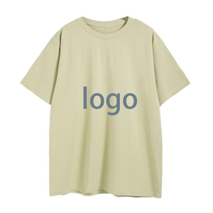 T-shirt col rond à épaules tombantes en coton épais 260 GSM, coupe oversize, décontracté, uni, lourd - Product Image 1
