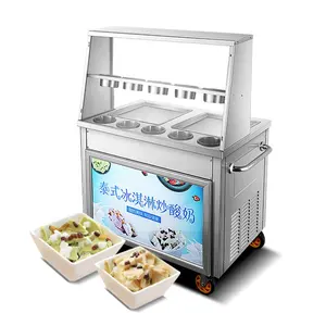Wholesale Price Mini Flat Pan Fry Roll Ice Cream Rolled Roller Making Machine Fried Equipment