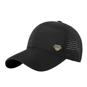 Summer Baseball Cap For Men Nylon Mesh Breathable Sun Protection Outdoor Sports Hat Foldable Solid Color Logo - Product Image 1