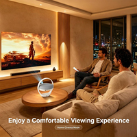 Projecteur de cinéma maison intelligent Topleo Music Rhythm Ambient Light Smart 720P WiFi6 BT Auto Keystone pour chambre à coucher