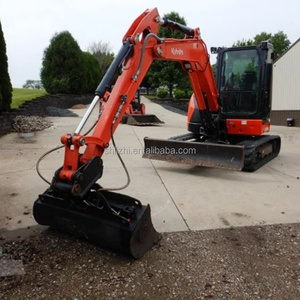 Mini-excavatrice d'occasion U55-5, 5,5 tonnes, 98% neuve, à balayage zéro, avec pince, chenilles en caoutchouc, personnalisable gratuitement - Product Image 6