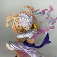 Figura de Acción de Luffy Gear 5, Estatua de PVC, Nika en Pose de Golpe, Decoración de Escritorio de Anime, Juguete Coleccionable