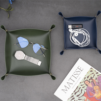 Plateau d'organisation de bureau en cuir, pour gagner de l'espace, support de rangement de bureau pour petits objets, Legend personnalisée à la mode