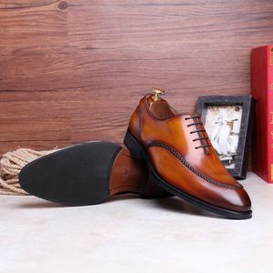 Nuevos Zapatos Formales de Negocios para Hombre, Elegantes, con Cordones, Punta en Pico, Aumentan la Altura, con Parte Superior de Cuero Genuino - Product Image 4