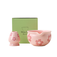 Chawan japonais de luxe émaillé fait à la main avec logo personnalisé couleur Katakuchi bol à Matcha en forme de coeur avec bec en céramique