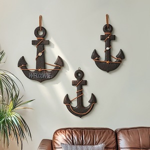 Decoración de Pared con Ancla de Madera Mediterránea, Juego de Varias Piezas, Decoración para el Hogar - Product Image 3