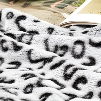 Couverture en polaire à imprimé guépard, couverture douce et moelleuse, gris noir, pour canapé, lit, hiver