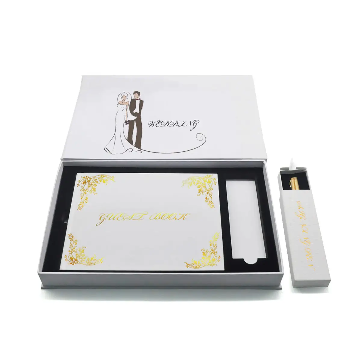 wedding planning Hardcover Notebook Diary Book guestbook wedding guest book with box