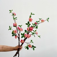 Fleurs artificielles, branches de fleurs de prunier séchées, branches en mousse souple et malléable, fleurs décoratives pour la maison, le club, le bureau