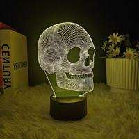 Lampe de nuit 3D à illusion d'optique LED 7 couleurs, image de robot, gravure au laser, acrylique personnalisé, lampe de nuit 3D, cadeau de Noël pour enfants