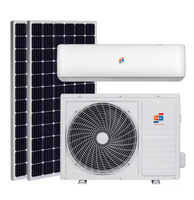 Climatiseur solaire hybride AC & DC 48V mural divisé pour hôtels et voitures domestiques hors réseau 9000-24000 BTU