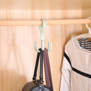 Multi Functional Rotating Four Claw <b>Hook</b> For Bags Scarves Wardrobe Storage Light Pink Light Blue Light Green Beige PS Material - Product Image 3