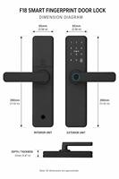 Cerradura Inteligente Antirrobo con Huella Dactilar y Timbre Integrado, Alarma Antirrobo, Grado de Seguridad C para Puerta Principal del Hogar