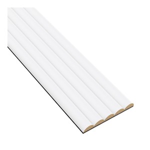 Panneaux acoustiques en bois flexible insonorisant avec support en feutre, placage PVC blanc, MDF, pour revêtement mural courbé intérieur - Product Image 2