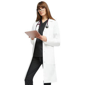 เสื้อโค้ทสำหรับห้องแล็บใส่ได้ทั้งชายและหญิงเสื้อโค้ทผ้าถักเครื่องแบบแพทย์ - Product Image 4