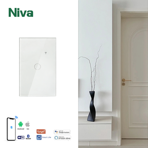 Interruptor Inteligente con Control Remoto Wifi, Estándar Estadounidense, Panel Táctil de Vidrio, Interruptores de Luz de Pared para el Hogar, <span class=keywords><strong>1</strong></span> Canal - Product Image 1
