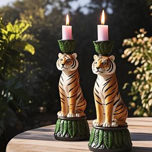 Nhựa làm bằng tay hình dạng động vật hổ nến chủ tealight nến chủ - Product Image 4