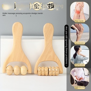 Masajeador de Madera Sólida, Combo de Rodillo de Masaje Portátil para Hombros, Cuello, Cintura y Cabeza, Estimulador de Meridianos - Product Image 2