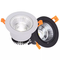 Spots LED encastrés au plafond, dimmables, AC90V-260V, 5W7W9W12W15W18W20W, puce Epistar COB, pour l'éclairage domestique