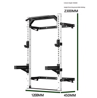 VIGFIT Équipement d'entraînement musculaire en métal, rack de squat pliable mural réglable pour salle de sport commerciale