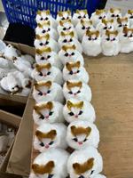Jouet en peluche de chat de simulation avec le son, poupée animale de jouet pour enfants, décoration de chaton