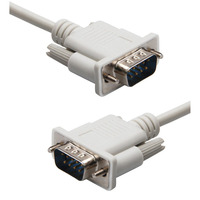 Cable Serial/RS232 DB9 de 9 Pines Macho a Macho de PVC para Proyector, Cámara, Micrófono, Altavoz, HDTV, Monitor de Computadora, Teléfono