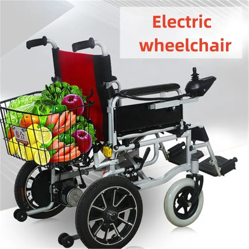 ベストセラー屋外折りたたみ高齢者障害者用車椅子折りたたみ式電動車椅子