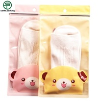 Bolsa con Cierre de Cremallera Transparente Personalizada, Reciclable, con Sellado de Tres Lados y Válvula, para Empacar Calcetines, Ropa Interior y Zapatos de Niños