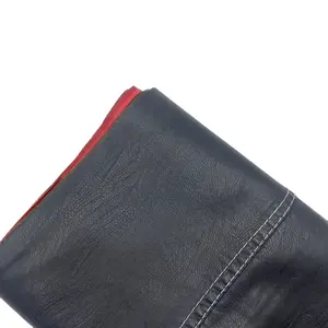 Fashion pu leather for garment with faux suede fabric