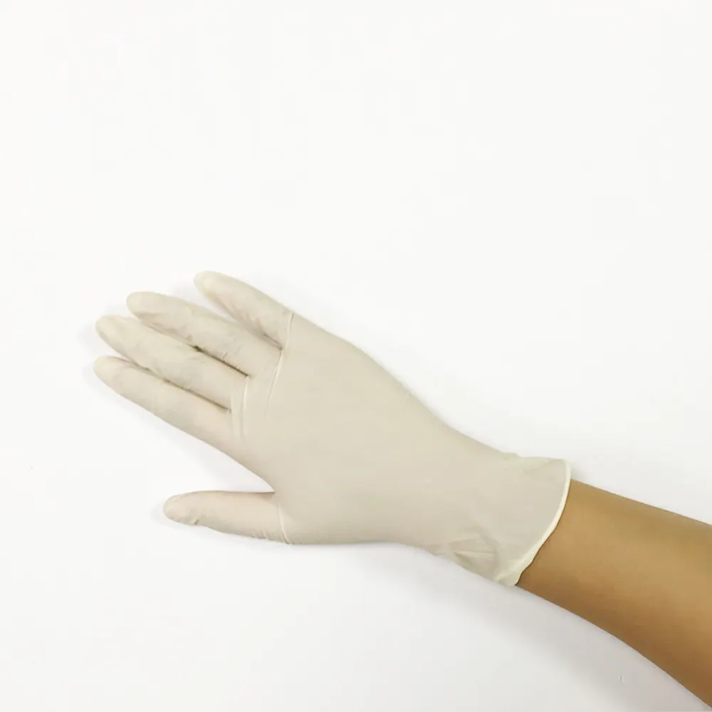 Malezya sütlü beyaz tek kullanımlık lateks Glovees malezya üretici lateks Glovees pudrasız lateks muayene Glovees