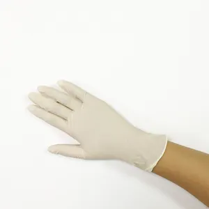 Bột miễn phí Latex kiểm tra glovees từ Malaysia Milky trắng dùng một lần Latex glovees Malaysia nhà sản xuất Latex glovees