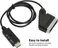 Adaptador Cantell SCART Macho a HD Macho, Cable Convertidor de Video 1080P, Sincronización Multimedia para TV/Proyector