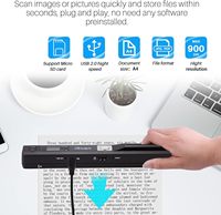 Escáner de Documentos Digital Portátil Handyscan 900DPI A4 Inalámbrico USB con Lápiz, JPEG/PDF, 3 Segundos por Página, 1 Año de Garantía, en Stock