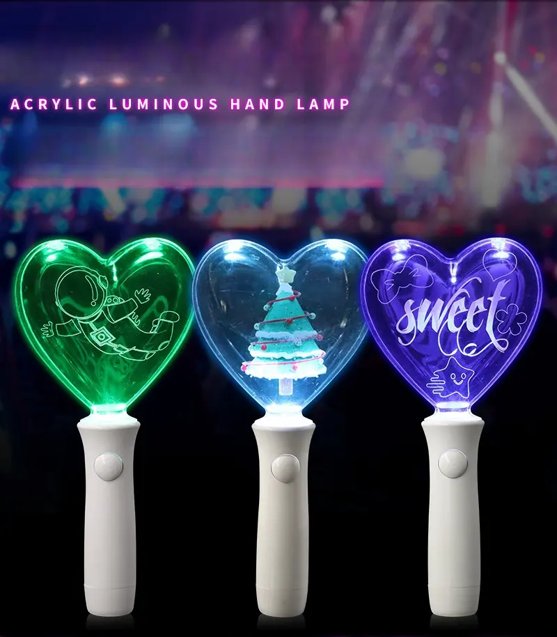 Love Glow Cheer Stick Groothandel Flash Glow-In-The-Dark Stick Flame Stick Jaarlijkse Evenement Cheer Rekwisieten Fabrikanten