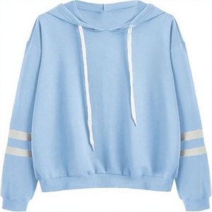 Sweat-shirt polaire à capuche uni pour femme OEM, broderie, fermeture éclair, 100 % coton, anti-boulochage, doublé, veste d'hiver écologique, vente en gros - Product Image 1