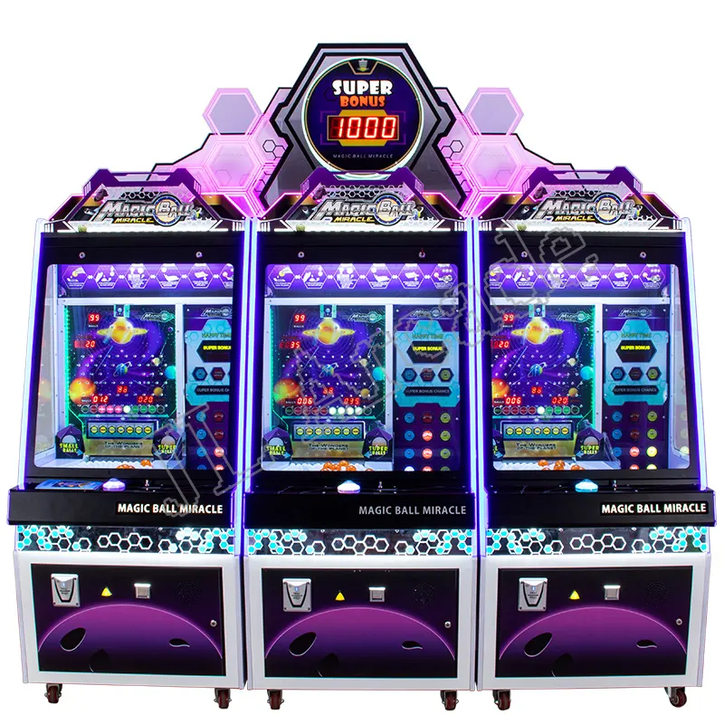 Guangzhou parc coloré vente chaude boule magique Miracle billets Arcade Machine d'échange