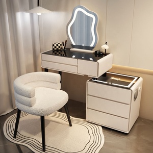 Muebles de dormitorio, tocador de <span class=keywords><strong>maquillaje</strong></span>, almacenamiento de mesa, carga inalámbrica, Bluetooth, tocador de <span class=keywords><strong>maquillaje</strong></span>, mesa inteligente con espejo LED - Product Image 5