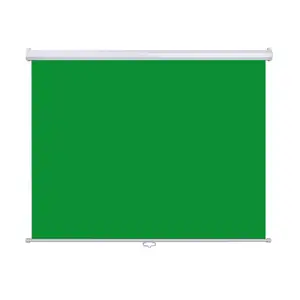 72"-150" wall installation manually pull down the green screen home use projection screen