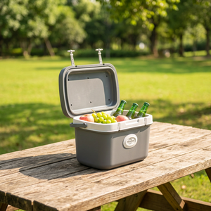 กล่องเก็บความเย็น SB TECH Living Ovoje Camping Icebox  PP Cooler Box 11L+25L SET รูปทรงสี่เหลี่ยมผืนผ้า กล่องเก็บอาหาร PP  พร้อมแผ่นน้ำแข็งแบบใช้ซ้ำได้  รับทำโลโก้ตามสั่ง - Product Image 5