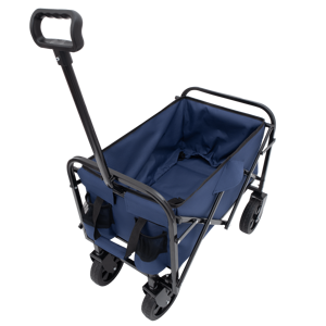 Chariot pliable Db, bleu, quatre roues, aluminium, plage, courses, camping, chariot utilitaire - Product Image 4