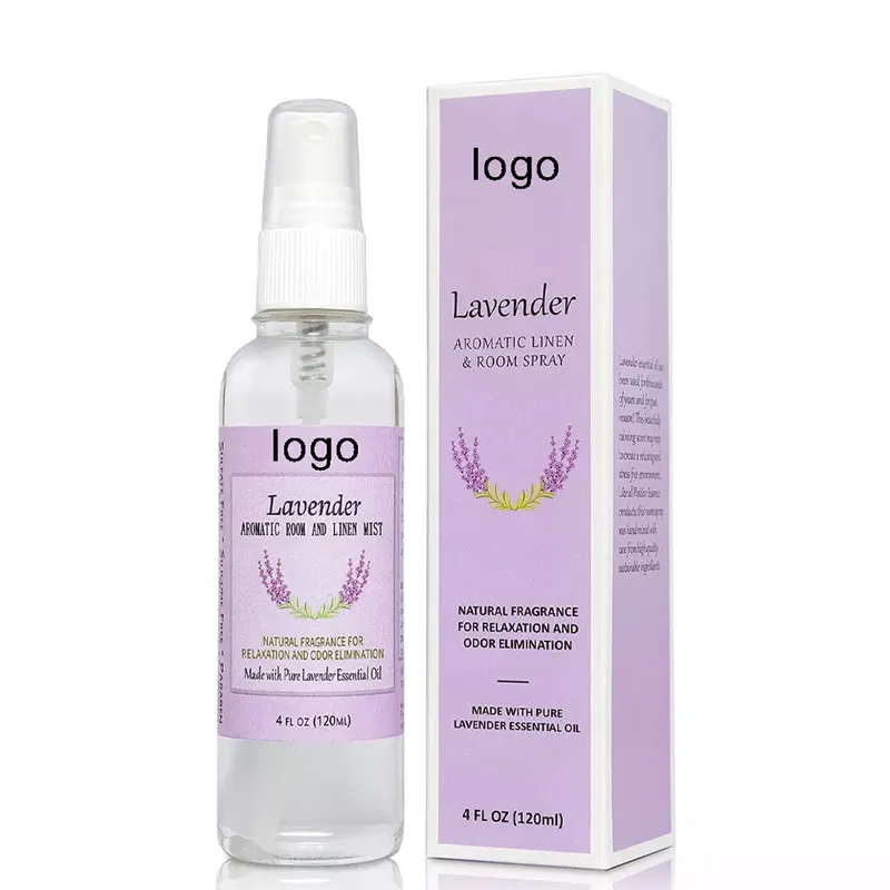 120ml spray de linho para relaxamento, estresse de relaxamento, alívio do estresse, óleo essencial de lavanda, travesseiro para dormir, spray, névoa, sono