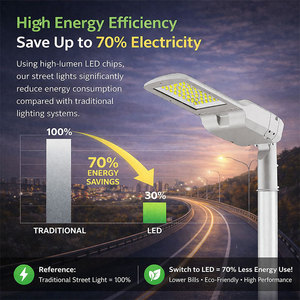 Lampadaire LED 150W pour l'éclairage routier municipal, IP66, 170lm/W, AC, lampe de rue extérieure, UKCA, économie d'énergie - Product Image 2