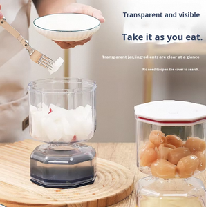 Conteneur transparent pour kimchi avec passoire, <span class=keywords><strong>pot</strong></span> <span class=keywords><strong>à</strong></span> marinade double couche pour chou, fabricant de sauerkraut en plastique de qualité alimentaire - Product Image 2