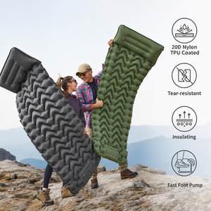 Colchoneta Inflable para <span class=keywords><strong>Camping</strong></span> de 15 cm de Grosor, con Bomba de Pie Integrada, Material de Nailon 40D y TPU - Product Image 3