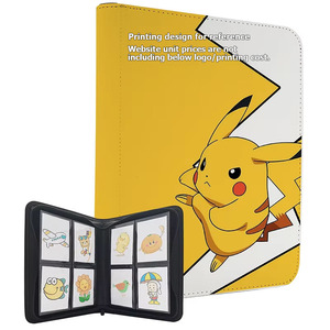 Modenqiu Classeur à fermeture éclair personnalisé à 4 pochettes pour collection de cartes de <span class=keywords><strong>jeu</strong></span>/d'animation <span class=keywords><strong>Porte</strong></span>-cartes en cuir PU - Product Image 1