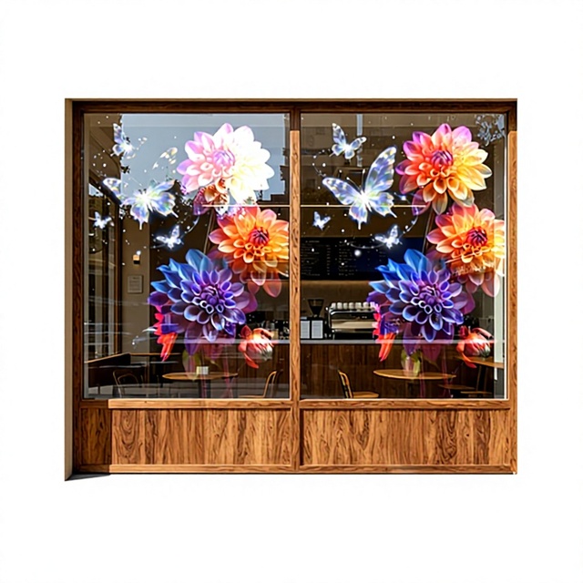Flexible Programmable LED Window Film High Transparency Mesh Display 6.25mm Pixel Pitch 5500cd/m Brightness 3840Hz Refresh