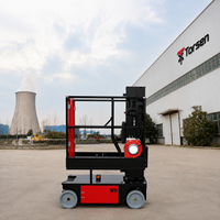 Plateforme de travail mobile certifiée CE, élévateur à mât vertical électrique autopropulsé, 227 kg, 6,8 m, pour les entreprises de location d'équipements