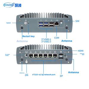 EN <span class=keywords><strong>Stock</strong></span> Mini PC sans ventilateur 10th Gen I3 I5 I7 6 2.5G LAN 4POE Triple M.2 Slots Pfsense Firewall pour VPN Network Security US EU Plug - Product Image 1