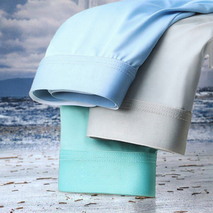 Calzoncillos bóxer de cintura alta para hombre, personalizados al por mayor, de seda helada fina, transpirables, de poliéster y elastano, con logo en la cintura - Product Image 2