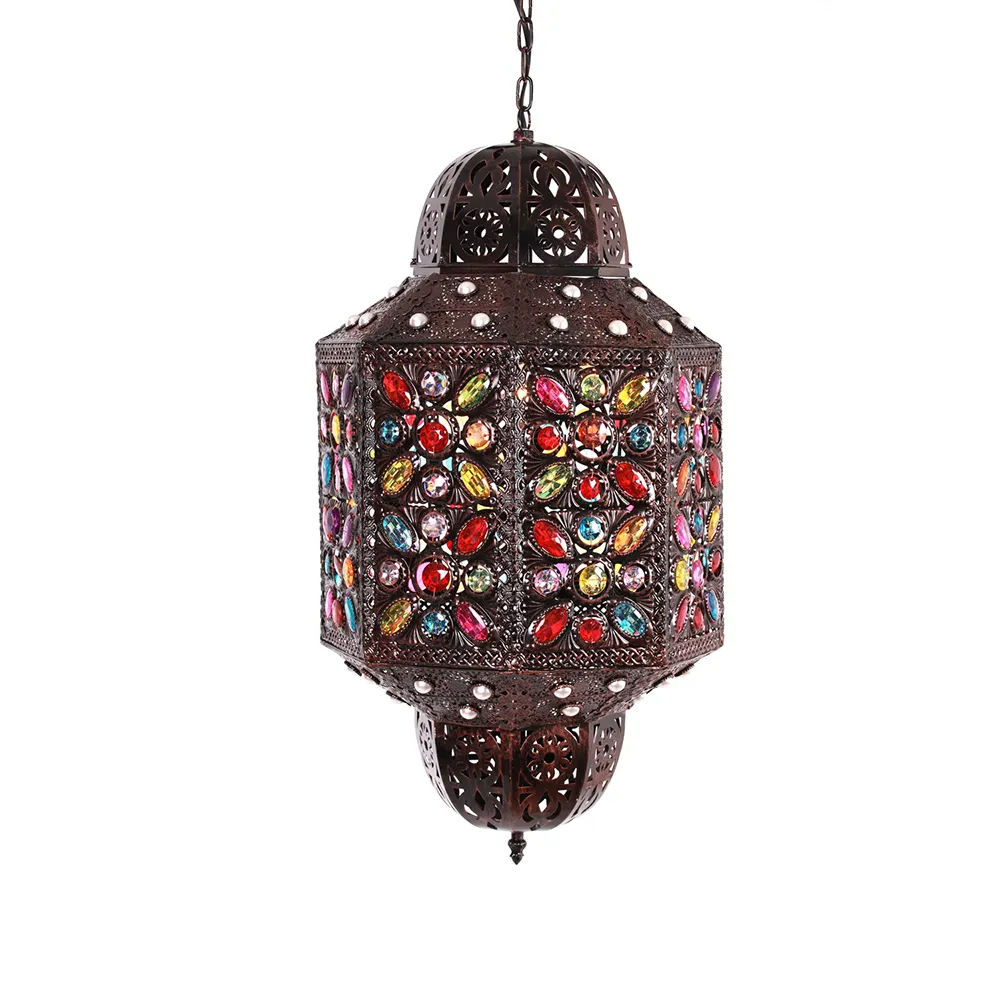 Lantern Pendant Lights Cheap Hot Selling Antique Moroccan Lamp/moroccan Copper for Garden/home Decoration Multi Color Iron 40000